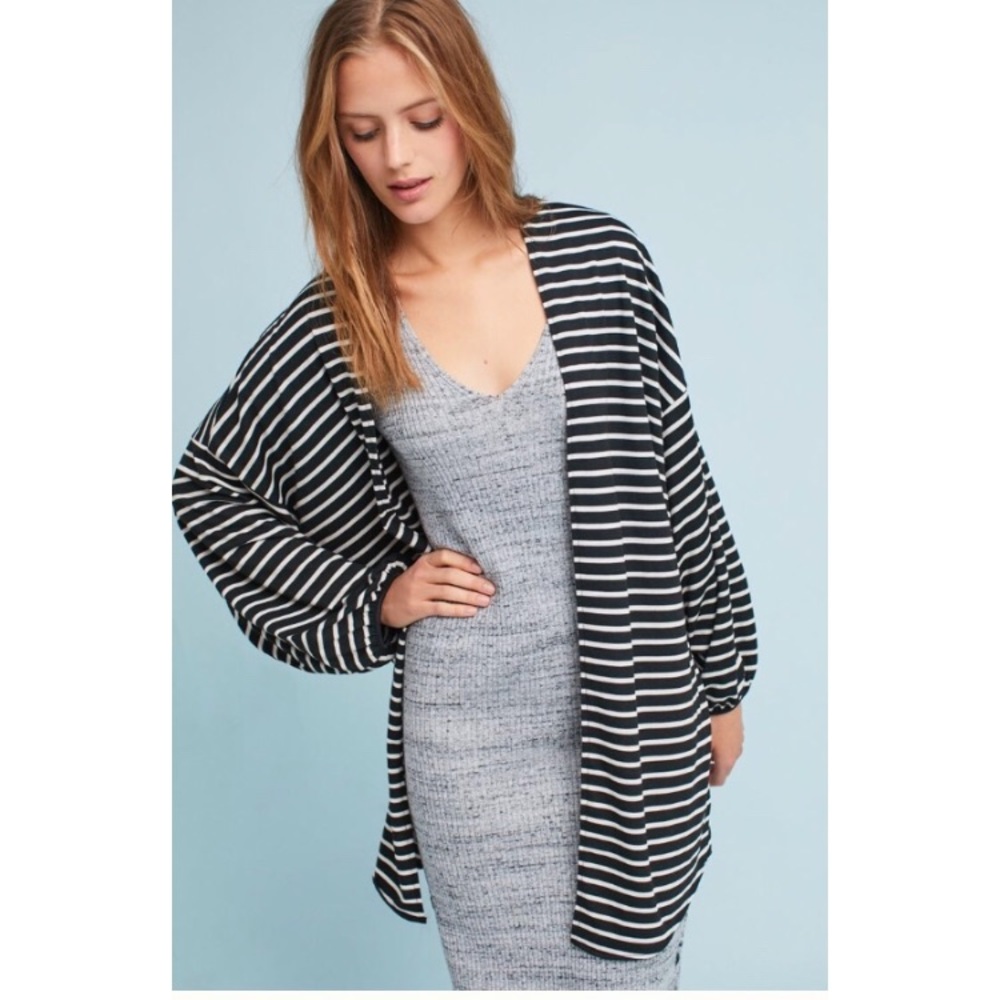 NWT Anthropologie striped jersey kimono